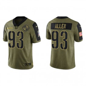 Men's Washington Commanders Jonathan Allen Olive Salute to Service Limited Jersey