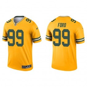 Men's Green Bay Packers Jonathan Ford Gold Inverted Legend Jersey