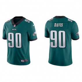 Men's Philadelphia Eagles Jordan Davis Green 2022 NFL Draft Vapor Limited Jersey