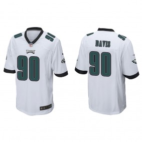 Men's Philadelphia Eagles Jordan Davis White 2022 NFL Draft Game Jersey