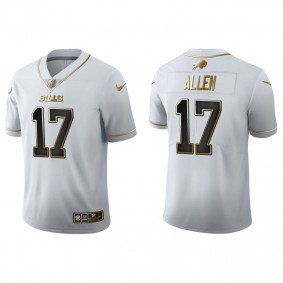 Men's Buffalo Bills Josh Allen White Golden Edition Jersey