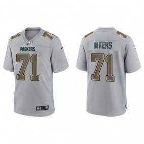 Men's Josh Myers Green Bay Packers Gray Atmosphere Fashion Game Jersey
