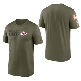 Men's Kansas City Chiefs Olive 2022 Salute to Service Legend Team T-Shirt