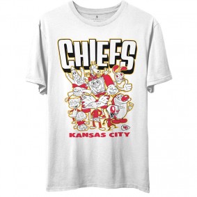 Men's Kansas City Chiefs Junk Food White NFL x Nickelodeon T-Shirt