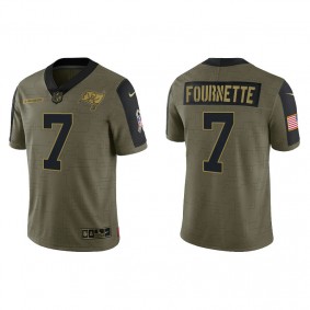 Men's Tampa Bay Buccaneers Leonard Fournette Olive 2021 Salute To Service Jersey