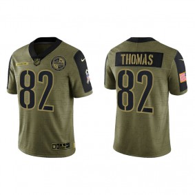 Men's Washington Commanders Logan Thomas Olive Salute to Service Limited Jersey