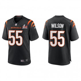 Men's Cincinnati Bengals Logan Wilson Black Super Bowl LVI Game Jersey