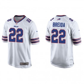 Men's Buffalo Bills Matt Breida White Game Jersey