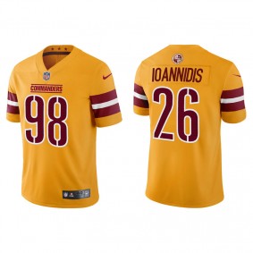 Men's Washington Commanders Matt Ioannidis Gold Inverted Legend  Jersey