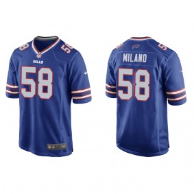 Men's Buffalo Bills Matt Milano Royal Game Jersey