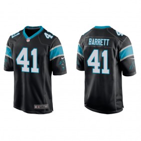 Men's Michael Barrett Carolina Panthers Black Game Jersey