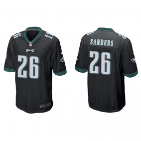 Men's Philadelphia Eagles Miles Sanders Black Game Jersey