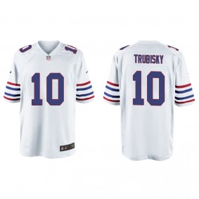 Men's Buffalo Bills Mitchell Trubisky White Alternate Game Jersey