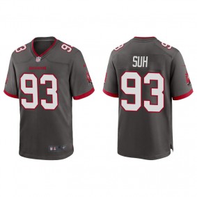 Men's Tampa Bay Buccaneers Ndamukong Suh Pewter Alternate Game Jersey