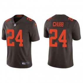 Men's Cleveland Browns Nick Chubb Brown Alternate Vapor Limited Jersey