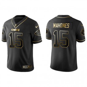 Men's Kansas City Chiefs Patrick Mahomes Black Golden Edition Jersey