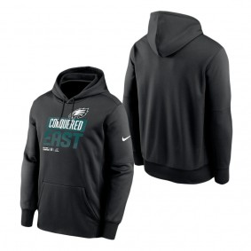 Men's Philadelphia Eagles Nike Black 2022 NFC East Division Champions Locker Room Trophy Collection Pullover Hoodie