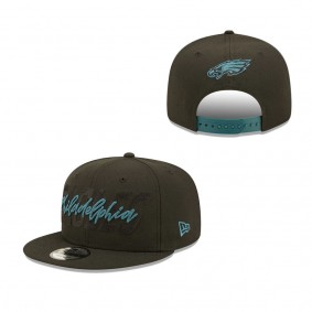 Men's Philadelphia Eagles New Era Black 2022 NFL Draft 9FIFTY Snapback Adjustable Hat