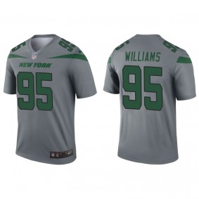 Men's New York Jets Quinnen Williams Gray Inverted Legend Jersey