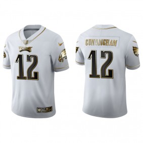 Men's Philadelphia Eagles Randall Cunningham White Golden Edition Jersey