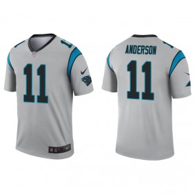 Men's Carolina Panthers Robby Anderson Silver Inverted Legend Jersey