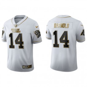 Men's Carolina Panthers Sam Darnold White Golden Edition Jersey