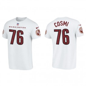 Men's Washington Commanders Samuel Cosmi White Name & Number  T-Shirt