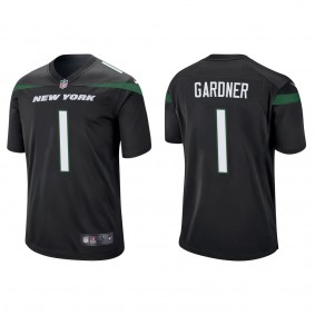 Men's New York Jets Sauce Gardner Black 2022 NFL Draft Game Jersey