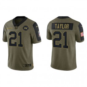 Men's Washington Football Team Sean Taylor Olive 2021 Salute To Service Jersey