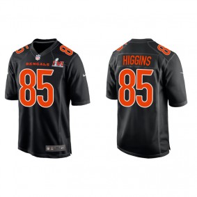 Men's Tee Higgins Cincinnati Bengals Black Super Bowl LVI Game Fashion Jersey