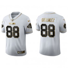 Men's Kansas City Chiefs Tony Gonzalez White Golden Edition Jersey