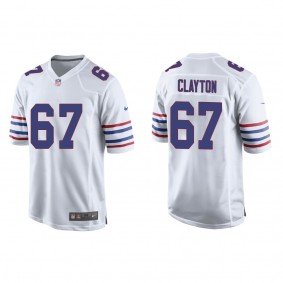 Men's Travis Clayton Buffalo Bills White Alternate Game Jersey