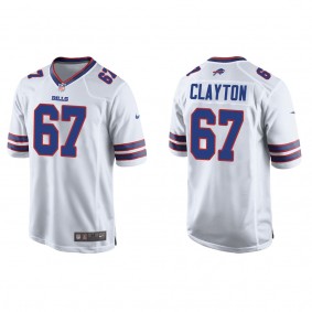 Men's Travis Clayton Buffalo Bills White Game Jersey