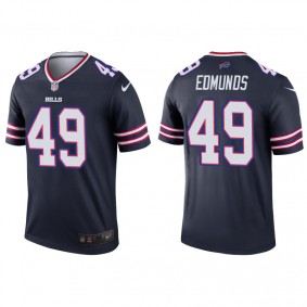 Men's Buffalo Bills Tremaine Edmunds Navy Inverted Legend Jersey