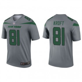 Men's New York Jets Tyler Kroft Gray Inverted Legend Jersey