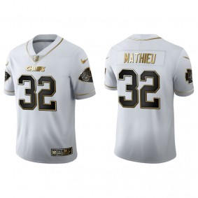 Men's Kansas City Chiefs Tyrann Mathieu White Golden Edition Jersey