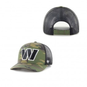 Men's Washington Commanders '47 Camo Black Trucker Adjustable Hat