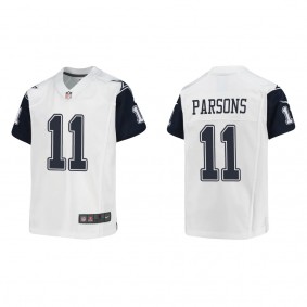 Youth Micah Parsons Dallas Cowboys White Alternate Game Jersey