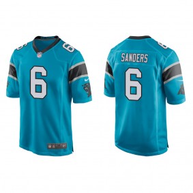 Men's Carolina Panthers Miles Sanders Blue Game Jersey