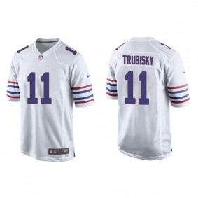 Men's Buffalo Bills Mitchell Trubisky White Alternate Game Jersey