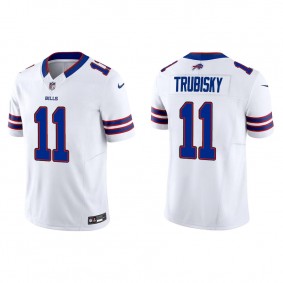 Men's Buffalo Bills Mitchell Trubisky White Vapor F.U.S.E. Limited Jersey