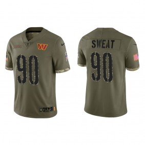 Montez Sweat Washington Commanders Olive 2022 Salute To Service Limited Jersey