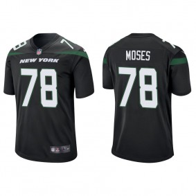 Men's New York Jets Morgan Moses Black Game Jersey