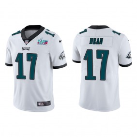 Nakobe Dean Men's Philadelphia Eagles Super Bowl LVII White Vapor Limited Jersey