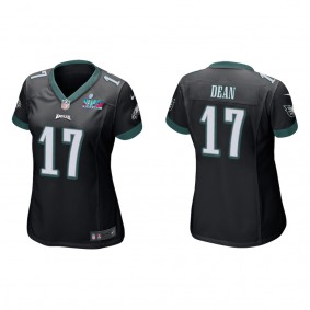 Nakobe Dean Women's Philadelphia Eagles Super Bowl LVII Black Game Jersey