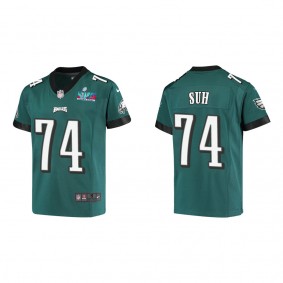 Ndamukong Suh Youth Philadelphia Eagles Super Bowl LVII Midnight Green Game Jersey