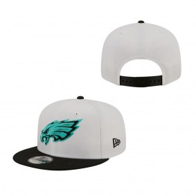 White Black Philadelphia Eagles Two-Tone Color Pack 9FIFTY Snapback Hat