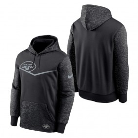 Men's New York Jets Black RFLCTV Chevron Pullover Hoodie