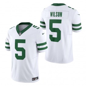 Men's New York Jets Garrett Wilson Legacy White Vapor F.U.S.E. Limited Jersey