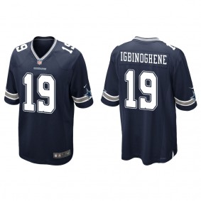 Men's Noah Igbinoghene Dallas Cowboys Navy Game Jersey